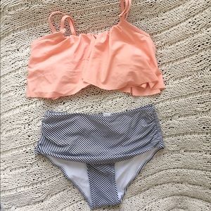 Cupshe Seaside Gale Falbala High-Waisted Bikini